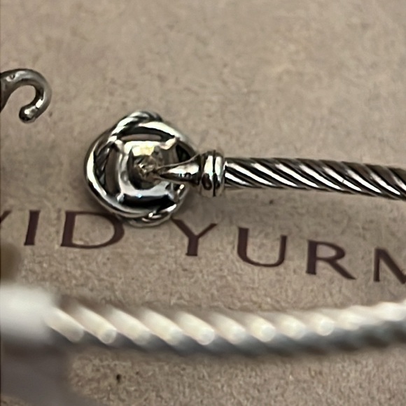 David Yurman Infinity Bracelet Sterling Silver with Diamonds, 3mm - Picture 8 of 9